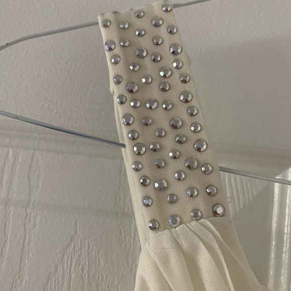 Bloome de jeune fille-white dress w/jewelled strap - Picture 4 of 8